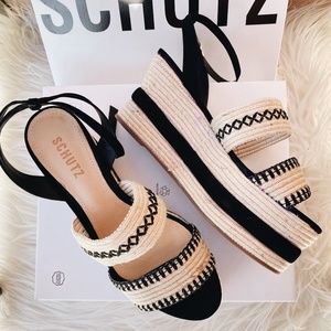 SCHUTZ Platform Wedge Sandal size 8